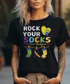 Rock Your Socks Down Syndrome Support Men Women Kids Cool Shirt