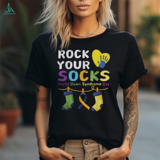 Rock Your Socks Down Syndrome Support Men Women Kids Cool Shirt