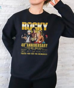 Rocky 48th Anniversary 1976 2024 Thank You For The Memories T Shirt