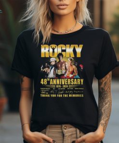 Rocky 48th Anniversary 1976 2024 Thank You For The Memories T Shirt