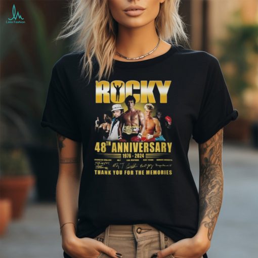 Rocky 48th Anniversary 1976 2024 Thank You For The Memories T Shirt