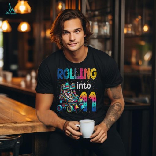Rolling Into 11 Years Old Roller Skating 11th Birthday Shirt