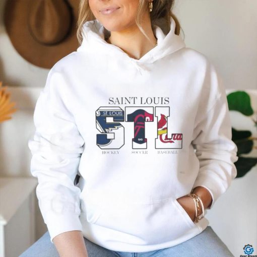 Saint Louis sports teams hockey soccer and baseball 2024 shirt