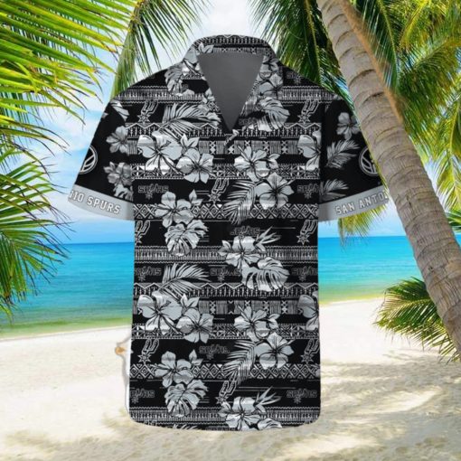 San Antonio Spurs Hawaii Set Pattern Vintage 3D Hawaiian Shirt And Shorts