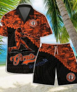 San Francisco Giants MLB Flower 3D Life Style Summer Hawaiian Shirt & Short