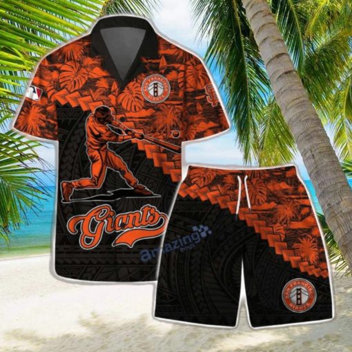 San Francisco Giants MLB Flower 3D Life Style Summer Hawaiian Shirt & Short
