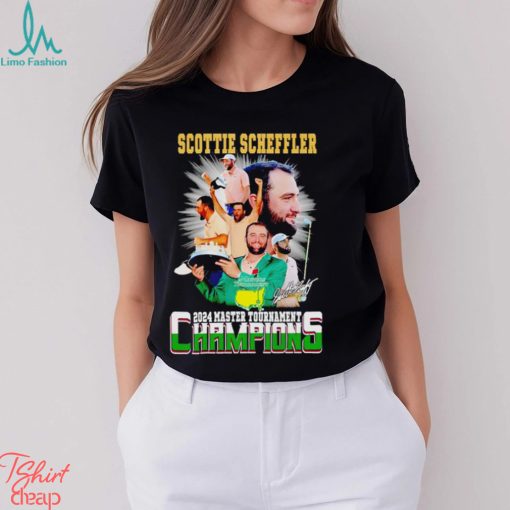 Scottie Scheffler 2024 Master Tournament Champions signature shirt