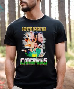 Scottie Scheffler 2024 Master Tournament Champions signature shirt