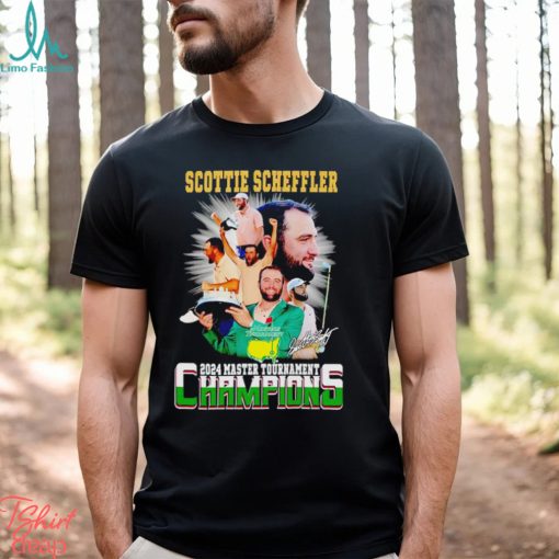 Scottie Scheffler 2024 Master Tournament Champions signature shirt