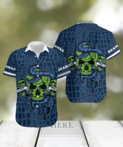 Seattle Seahawks Snake And Skull Hawaiian Shirt