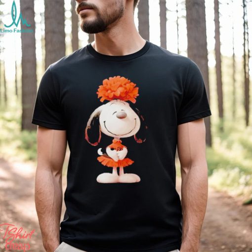 Snoopy Airmail Delivering to Orioles Logo shirt
