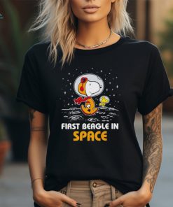 Snoopy and Woodstock first beagle in space shirt