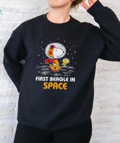 Snoopy and Woodstock first beagle in space shirt