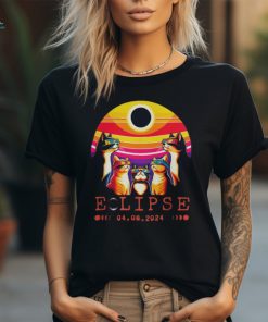 Solar Eclipse 04.08.24 Retro Vintage 2024 Solar Eclipse Cat Shirt