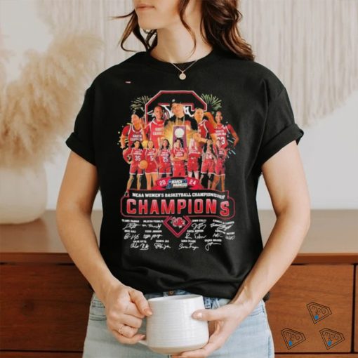 South Carolina Gamecocks Women’s Basketball NCAA Championship Champions 2024 sIGNATURES Shirt