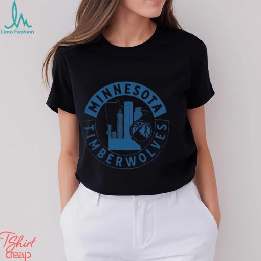 Sportiqe Minnesota Timberwolves Unisex Heather Black Comfy Super Soft Tri Blend T Shirt