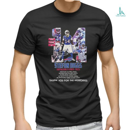 Stefon diggs buffalo bills 2021 2023 thank you for the memories signatures shirt