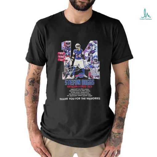 Stefon diggs buffalo bills 2021 2023 thank you for the memories signatures shirt