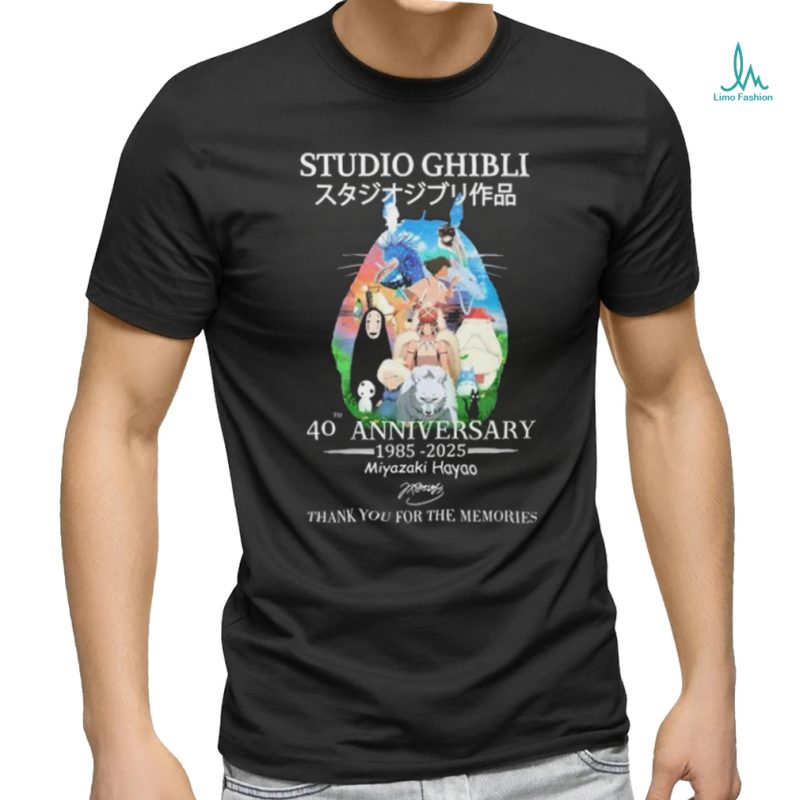 Studio Ghibli 40th Anniversary 1985 2025 Thank You For The Memories Signatures Shirt
