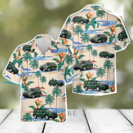 Subaru Forester Green Hawaiian Shirt Summer Holiday Gift