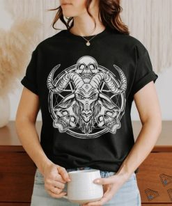 Sugar Skull Baphomet Goat Occult Satanic Lucifer Pentagram T Shirt
