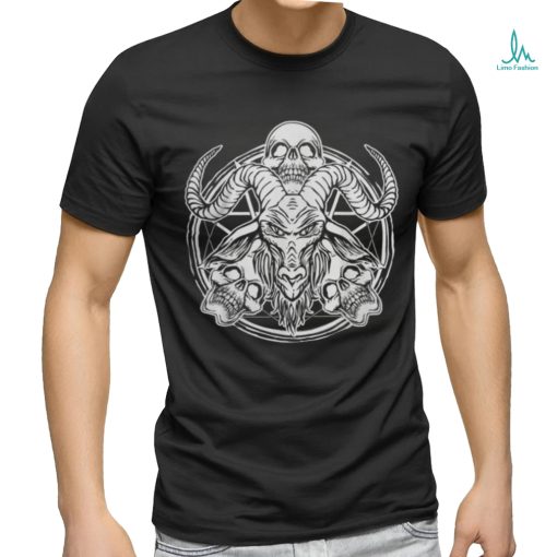 Sugar Skull Baphomet Goat Occult Satanic Lucifer Pentagram T Shirt