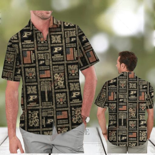 Summer Commemorative Purdue Boilermakers Tropical Hawaiian Shirt