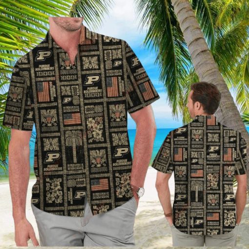 Summer Commemorative Purdue Boilermakers Tropical Hawaiian Shirt