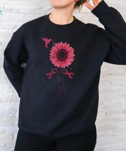 Sunflower Ribbon Multiple Myeloma Cancer Awareness Shirt