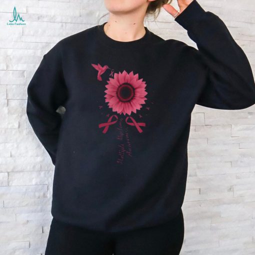 Sunflower Ribbon Multiple Myeloma Cancer Awareness Shirt