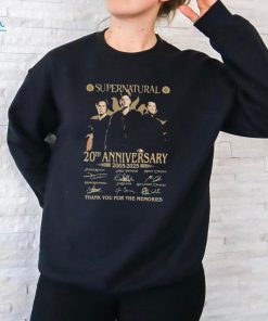 Supernatural 20th Anniversary 2005 2025 Thank You For The Memories T Shirt