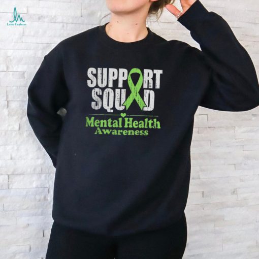 Support Squad Mental Health Awareness Green Ribbon Shirt