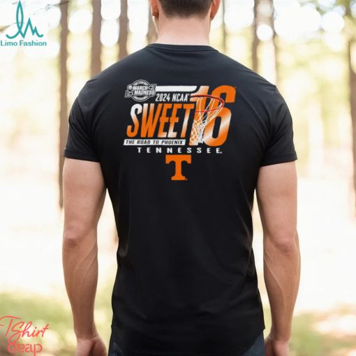 Tennessee Men’s Basketball 2024 NCAA Sweet Sixteen the road to Phoenix shirt