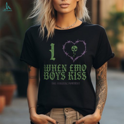 The Funeral Portrait Merch Emo Boys Kiss T Shirt
