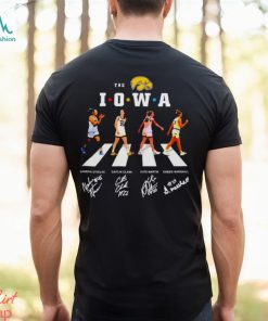 The Iowa Hawkeyes women’s basketball Abbey Road Friends 2024 signatures shirt