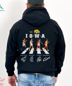 The Iowa Hawkeyes women’s basketball Abbey Road Friends 2024 signatures shirt