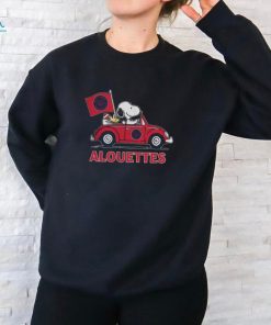 The Peanuts Snoopy And Woodstock Montreal Alouettes Logo Shirt