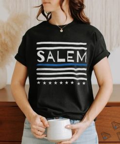 Thin Blue Line Heart Salem Oregon Police Officer OR Cops T Shirt