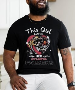 This girl loves her Atlanta Falcons Hearts diamond mascot 2024 shirt