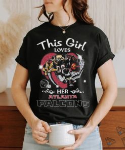 This girl loves her Atlanta Falcons Hearts diamond mascot 2024 shirt