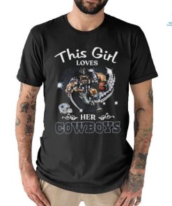 This girl loves her Dallas Cowboys Hearts diamond mascot 2024 shirt