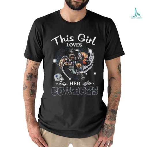 This girl loves her Dallas Cowboys Hearts diamond mascot 2024 shirt