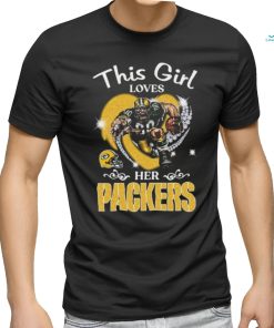 This girl loves her Green Bay Packers Hearts diamond mascot 2024 shirt