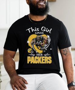 This girl loves her Green Bay Packers Hearts diamond mascot 2024 shirt