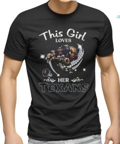 This girl loves her Houston Texans Hearts diamond mascot 2024 shirt