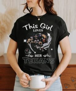 This girl loves her Houston Texans Hearts diamond mascot 2024 shirt