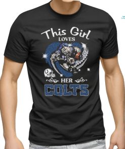 This girl loves her Indianapolis Colts Hearts diamond mascot 2024 shirt