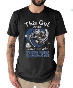 This girl loves her Indianapolis Colts Hearts diamond mascot 2024 shirt