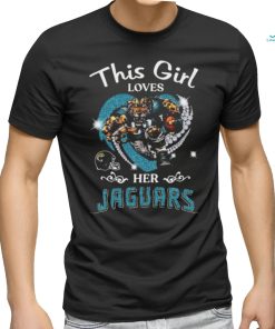 This girl loves her Jacksonville Jaguars Hearts diamond mascot 2024 shirt