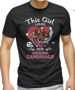 This girl loves her arizona cardinals hearts diamond mascot 2024 shirt